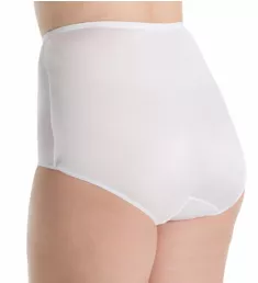 Plus Size Hidden Elastic Nylon Classic Brief Panty