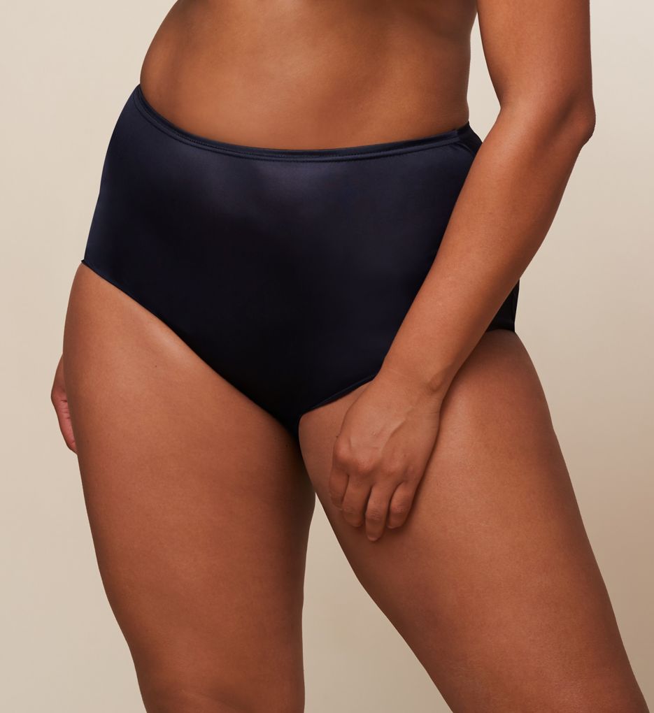 Plus Size Hidden Elastic Nylon Classic Brief Panty