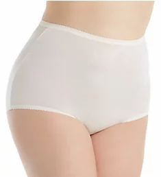 Plus Size Nylon Classic Brief Panty Ivory 8