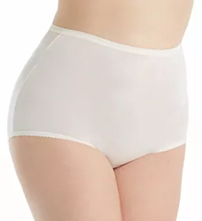 Plus Size Nylon Classic Brief Panty Ivory 8