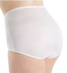 Plus Size Nylon Classic Brief Panty White 8