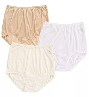 Plus Nylon Classics Brief Panty - 3 Pack