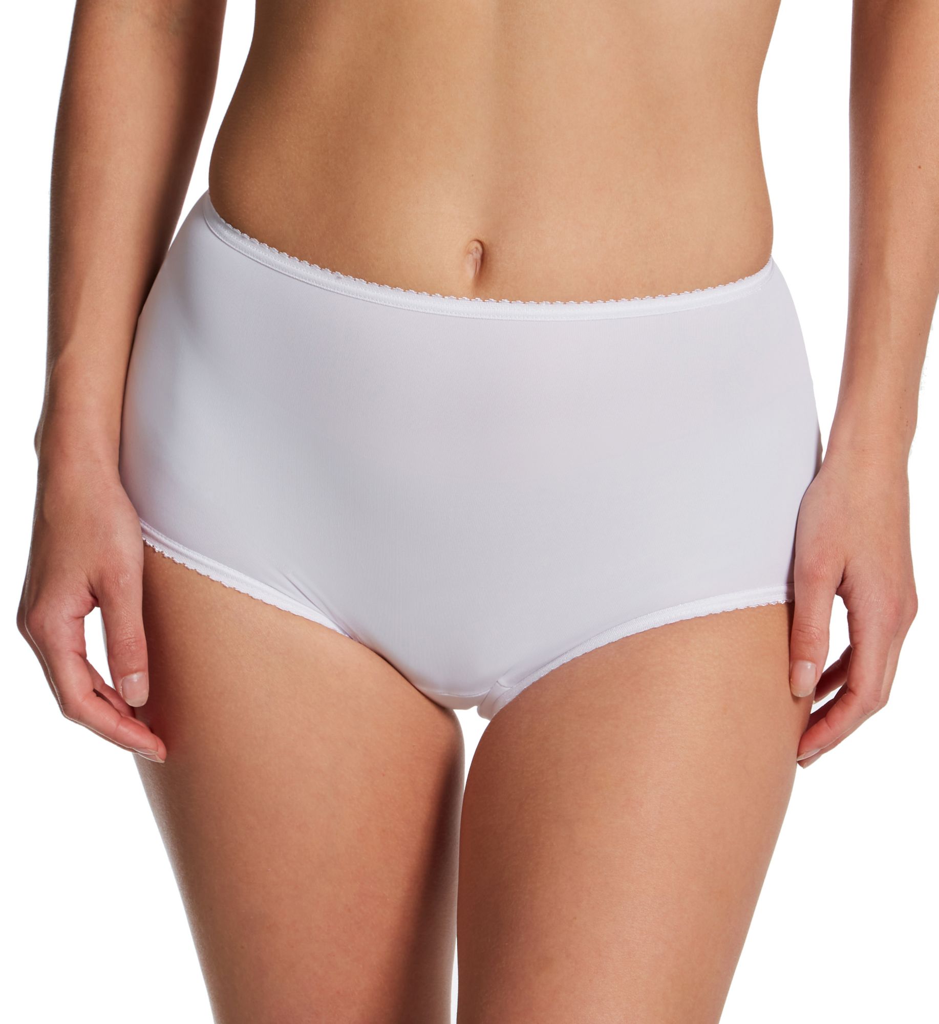 Shadowline Women's Plus Size Flawless Fit Full Brief Panty in White | Size: 11 | HerRoom.com