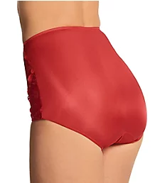 Lace Inset Brief Panty Red 5