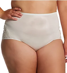 Plus Lace Inset Brief Panty Ivory 8