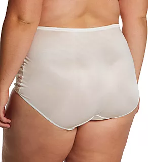 Plus Lace Inset Brief Panty Ivory 8