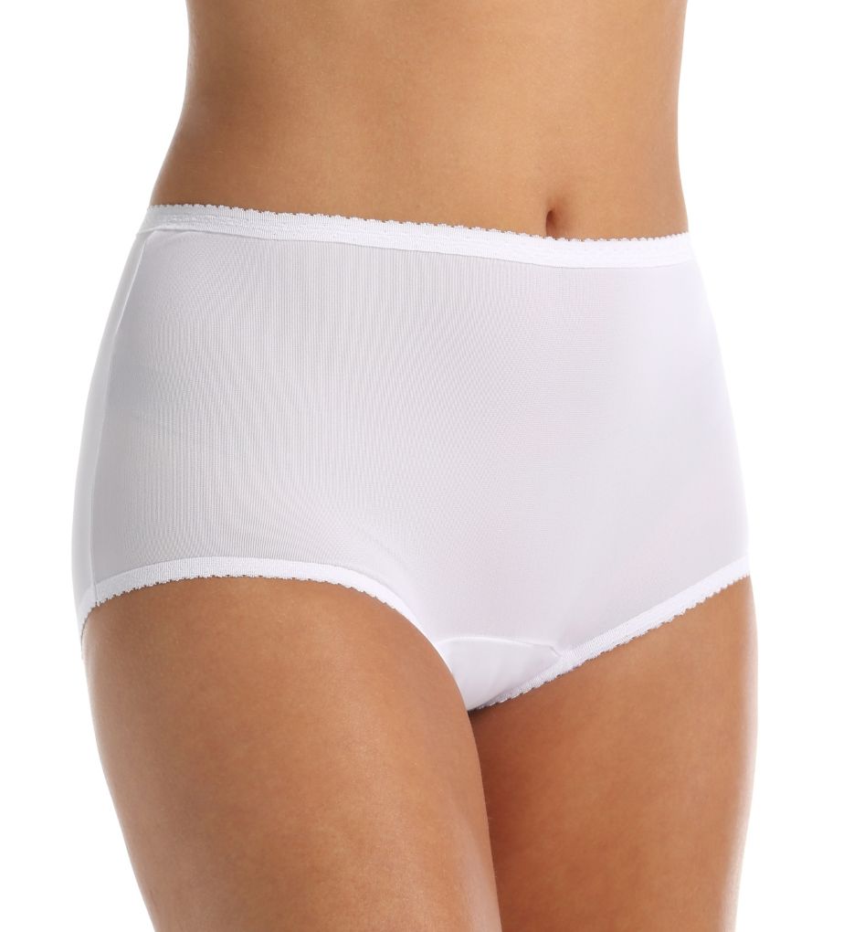 Shadowline : Shadowline 17605 Spandex Modern Brief Panty (White S)