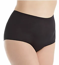 Plus Size Spandex Modern Brief Panty Black 1X