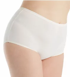 Plus Size Spandex Modern Brief Panty Ivory 1X