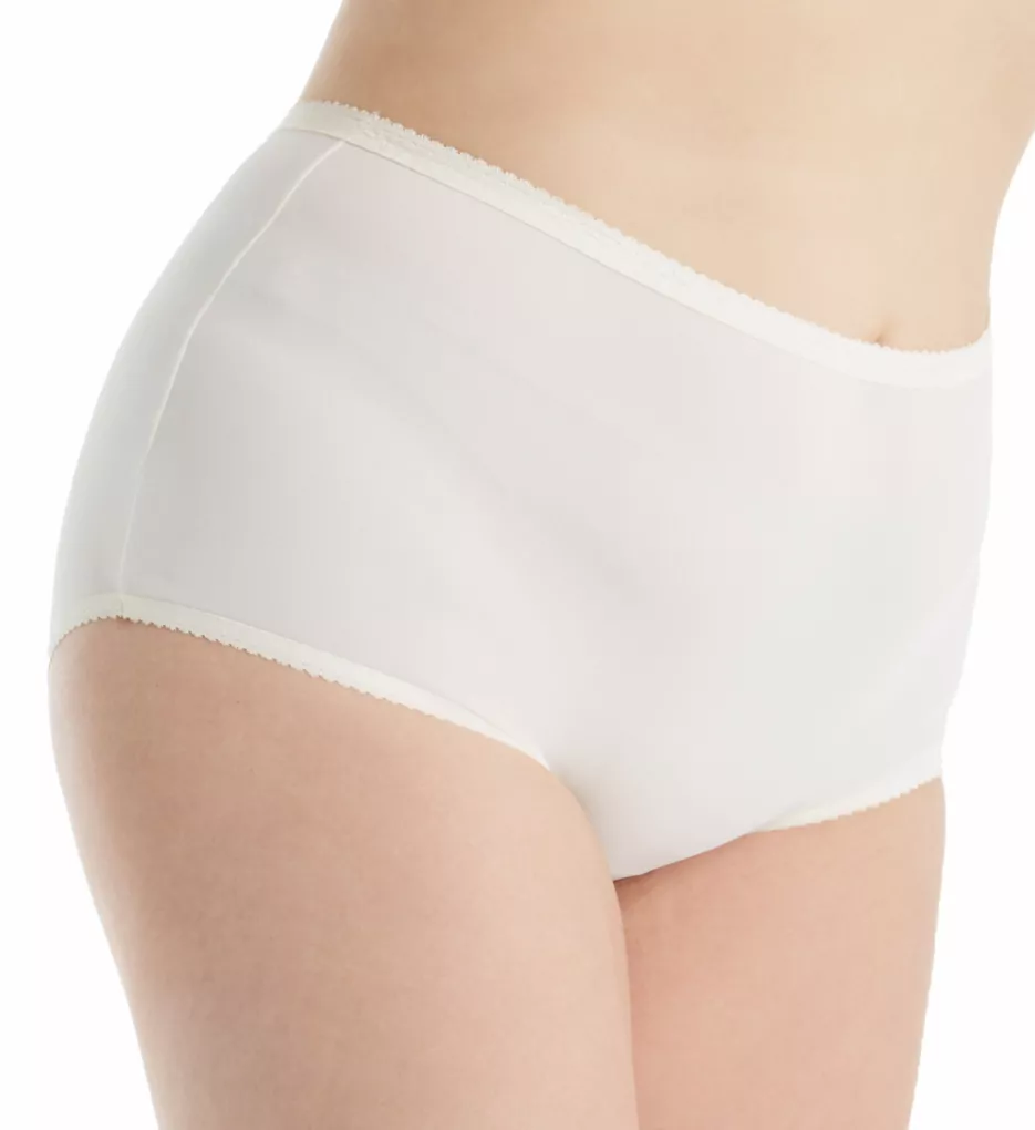 Plus Size Spandex Modern Brief Panty Ivory 1X