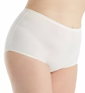 Plus Size Spandex Modern Brief Panty Ivory 3X