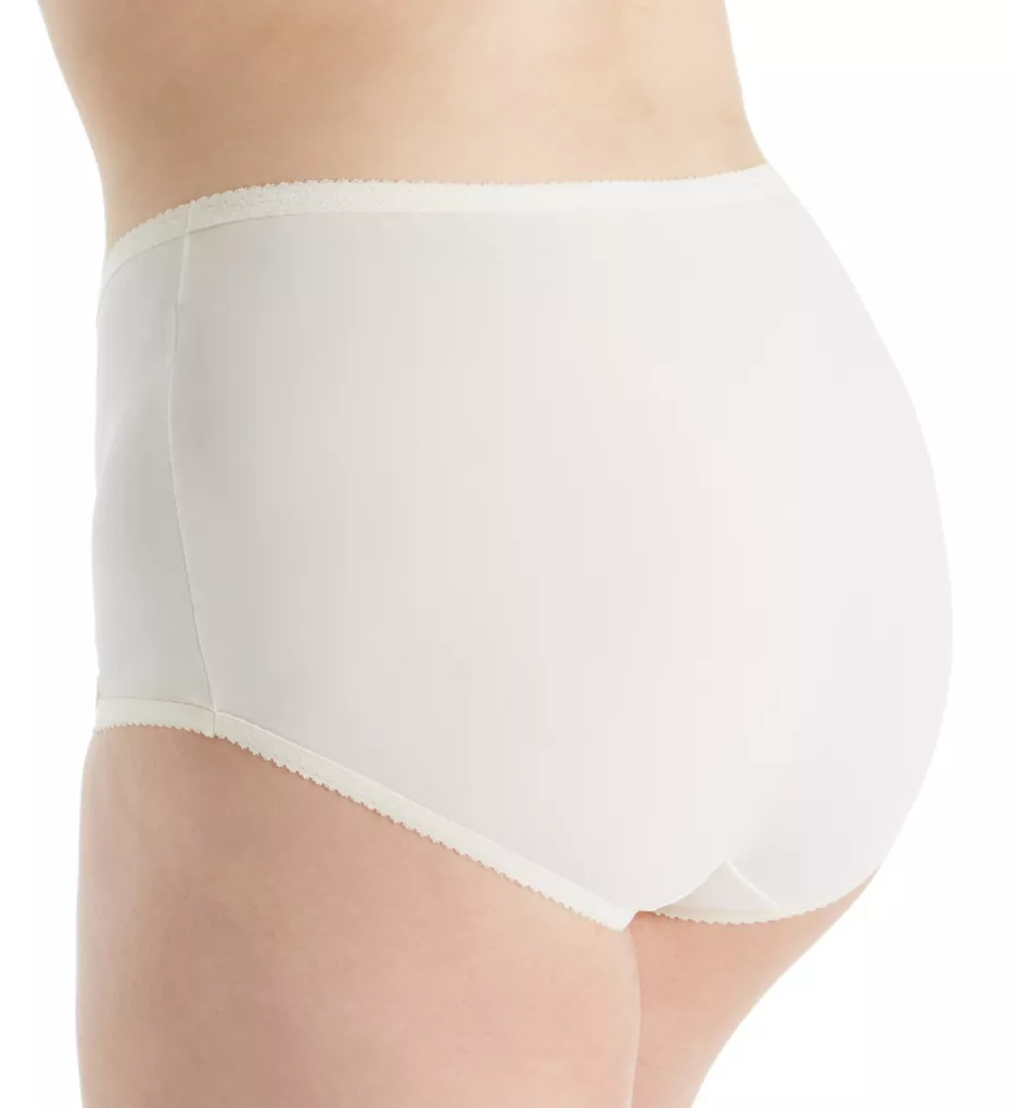 Plus Size Spandex Modern Brief Panty White 1X