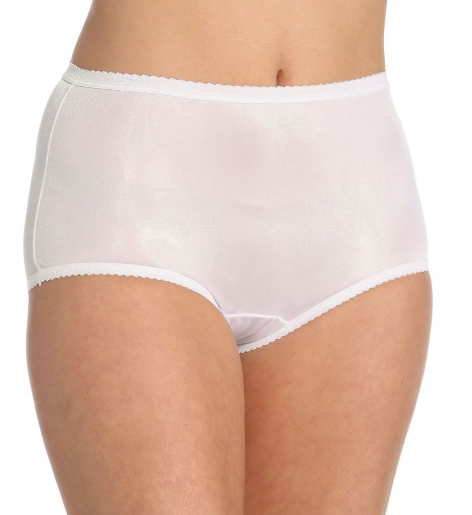 Shadowline (1792969) -- Shadowline 17642 Nylon Modern Brief Panty (White 7)
