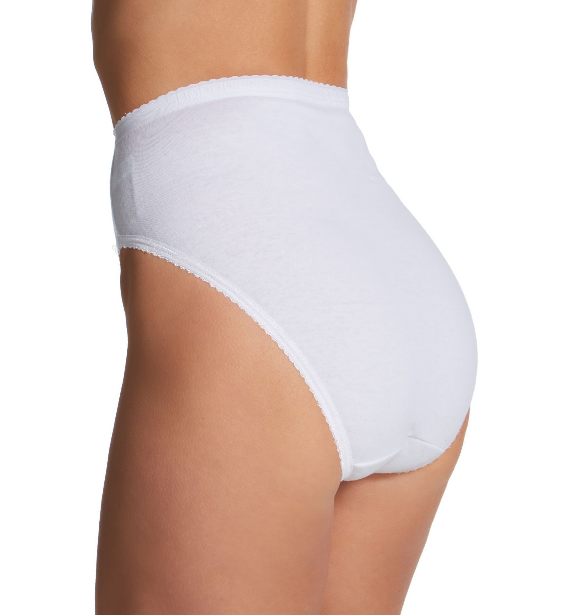 Shadowline Cotton Hi-Cut Panty White 6  - Image 2