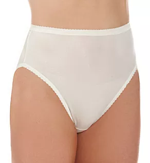 Nylon Classics Hi-Leg Brief Panty Ivory 5