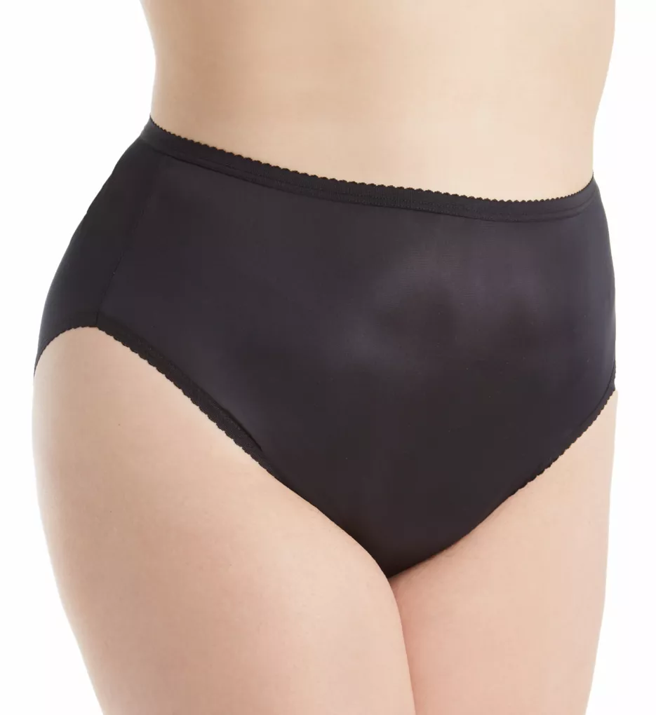 Shadowline Women's Nylon Hi-Leg Brief Panty Black 5 : : Clothing,  Shoes & Accessories