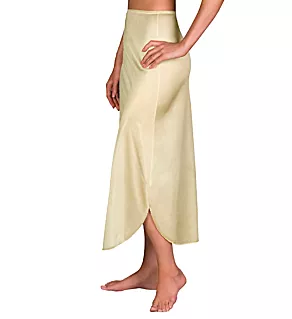 Nylon Essentials Double Slit 1/2 Slip Beige S