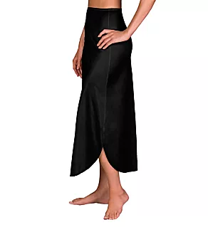 Nylon Essentials Double Slit 1/2 Slip Black S