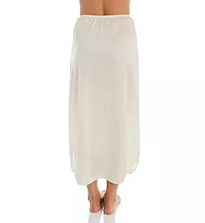 Nylon Essentials Double Slit 1/2 Slip Beige S