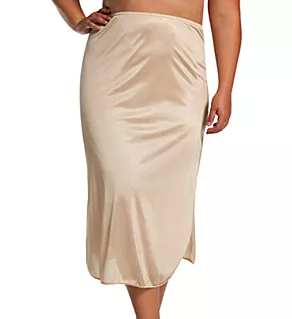 Plus Nylon Essentials Double Slit 1/2 Slip Nude 1X