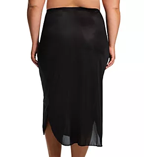 Plus Nylon Essentials Double Slit 1/2 Slip Black 1X