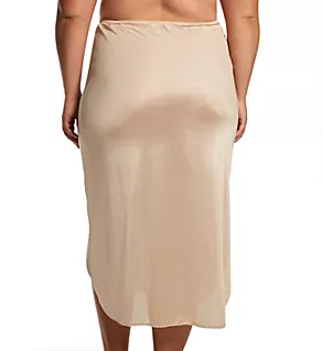 Plus Nylon Essentials Double Slit 1/2 Slip Nude 1X