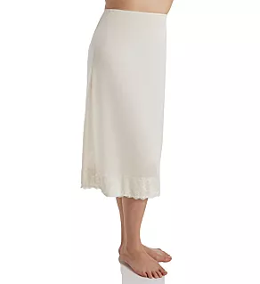 Plus Size Half Slip with Wide Lace Beige 5X