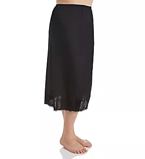 Plus Size Half Slip with Wide Lace Black 1X