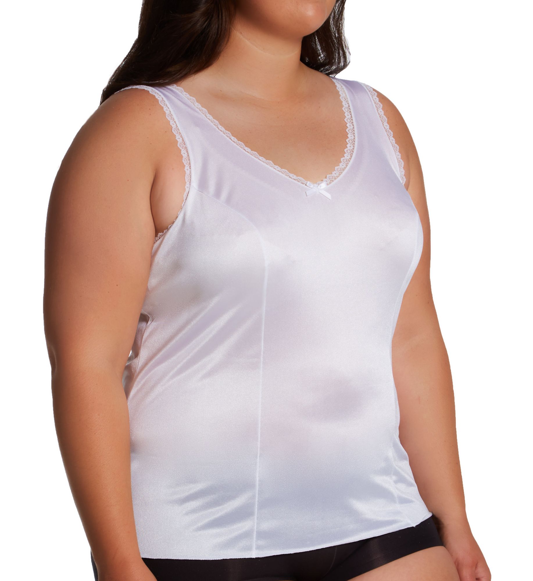 Shadowline Plus Princess Wide Strap Camisole White 44  - Image 1
