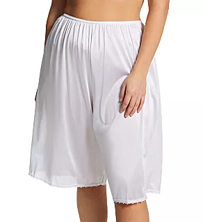 Plus Size Nylon Culotte White 4X