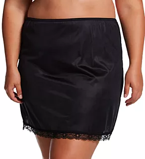Plus Nylon Essentials 19 Inch Half Slip Black 1X