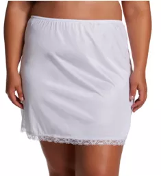 Plus Nylon Essentials 19 Inch Half Slip White 1X