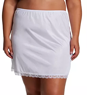 Plus Nylon Essentials 19 Inch Half Slip White 1X