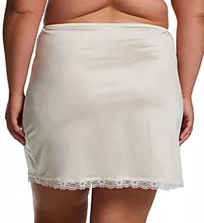Plus Nylon Essentials 19 Inch Half Slip Beige 1X