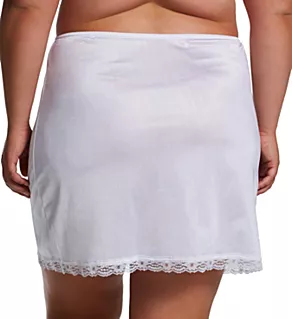 Plus Nylon Essentials 19 Inch Half Slip White 1X