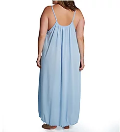 Plus Beloved Sleeveless Long Gown Blue 1X
