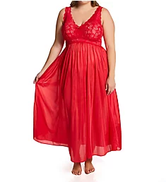 Plus Silhouette 53 Inch Gown Red 2X