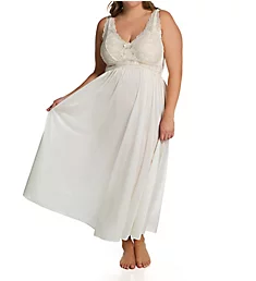 Plus Silhouette 53 Inch Gown Ivory 1X