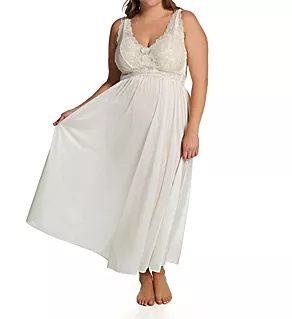 Plus Silhouette 53 Inch Gown Ivory 1X
