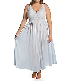 Plus Silhouette 53 Inch Gown Silver 2X