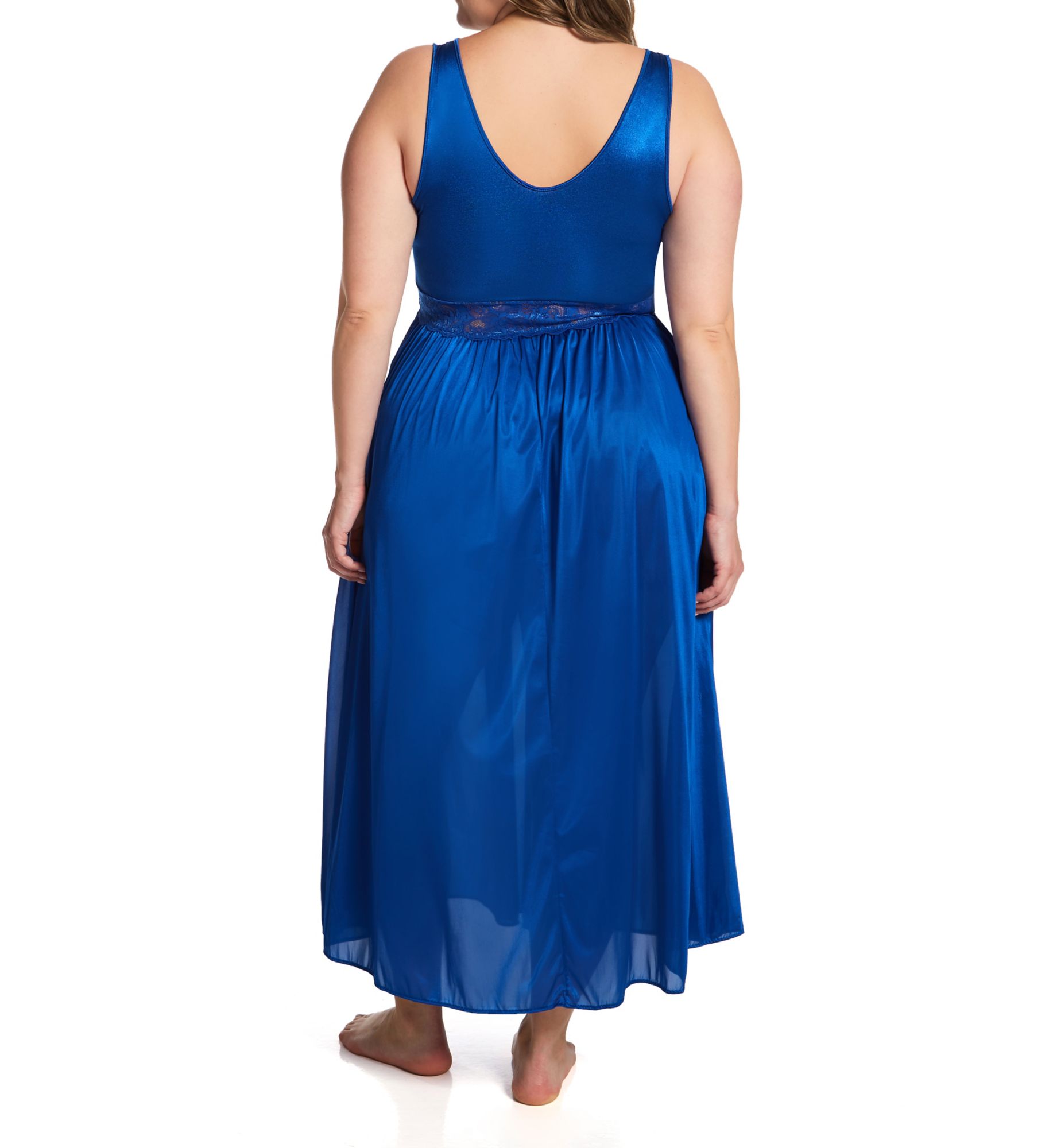 Shadowline Plus Silhouette 53 Inch Gown Navy 1X  - Image 2