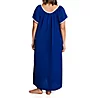 Shadowline Plus Size Cameo Nylon Tricot Short Sleeve Gown 32123X - Image 2