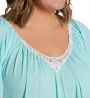 Shadowline Plus Size Cameo Nylon Tricot Short Sleeve Gown 32123X - Image 3