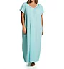 Shadowline Plus Size Cameo Nylon Tricot Short Sleeve Gown 32123X - Image 1