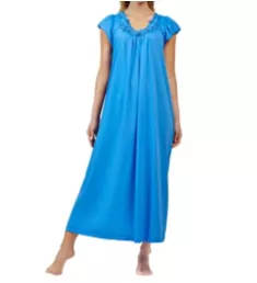 Rosebud Nylon Tricot Short Sleeve 53 Inch Gown