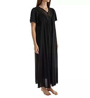 Beloved 53 Inch Flutter Sleeve Gown Black S