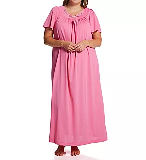 Plus Petals 53 Inch Gown Rosy Pink 1X