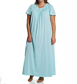 Plus Petals 53 Inch Gown SeaFoam 1X