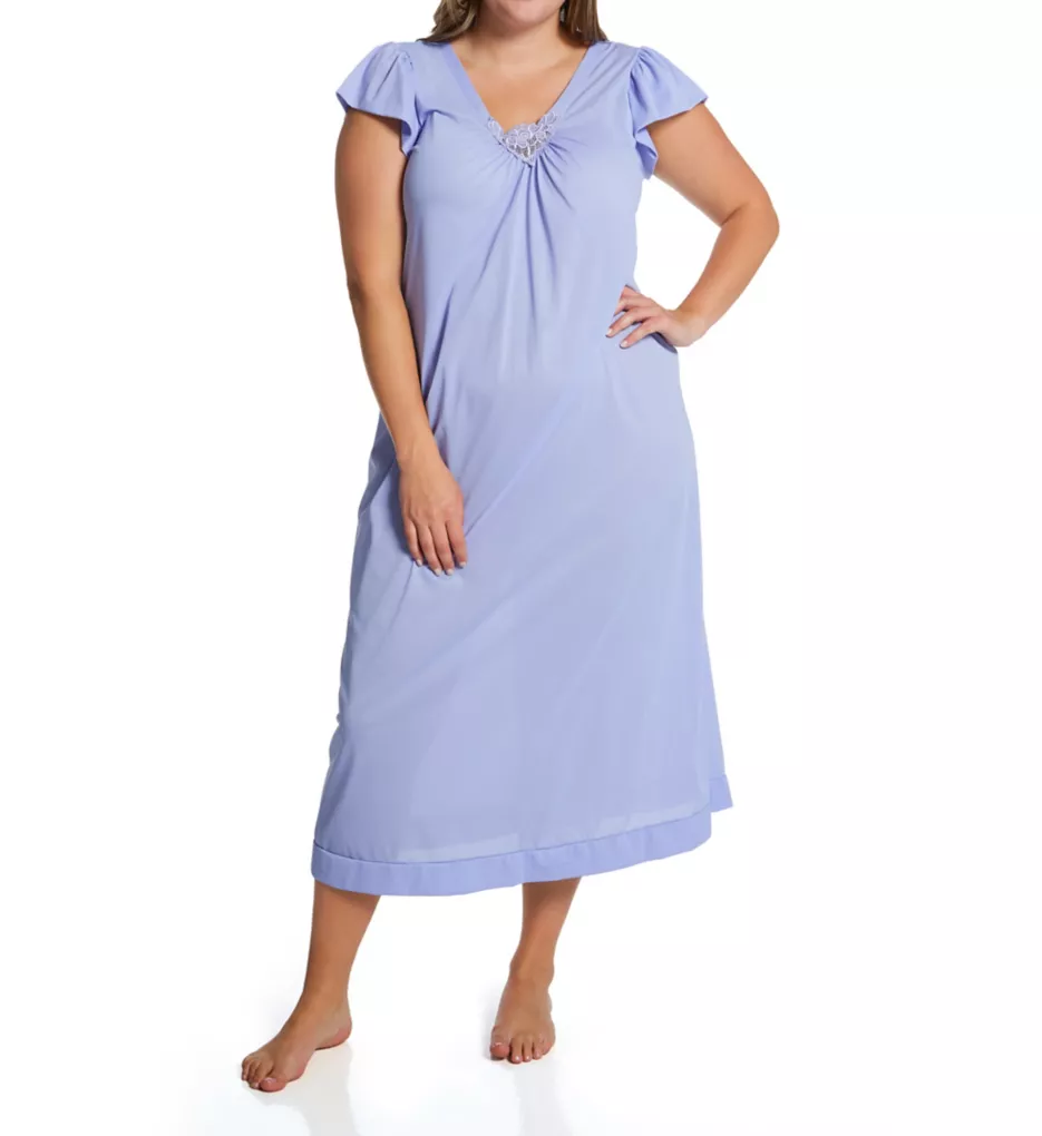 Plus Cherish 50 Inch Cap Sleeve Nightgown Lilac 1X