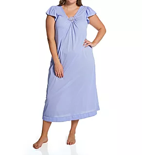 Plus Cherish 50 Inch Cap Sleeve Nightgown Lilac 1X